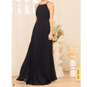 Lulus maxi dress black XS